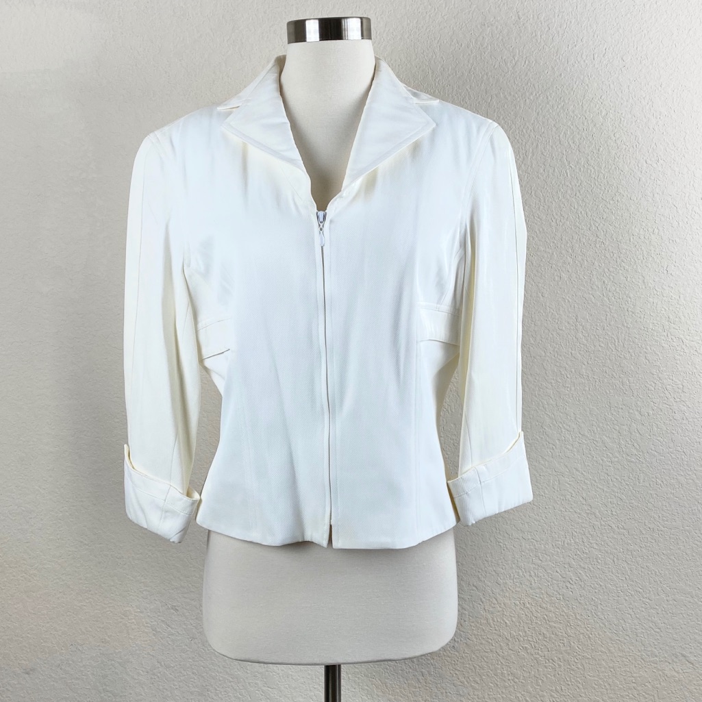 Cache Jacket White Zip